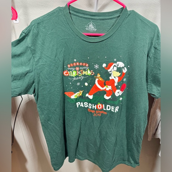 Disney Tops - ⚡️Disney Mickey’s Very Merry Christmas Party 2019 Passholder Tee Green Size L